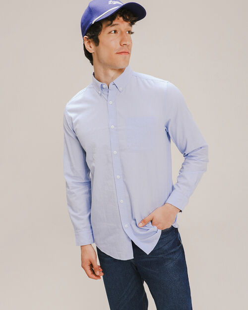 Camisa Fit Regular Azul